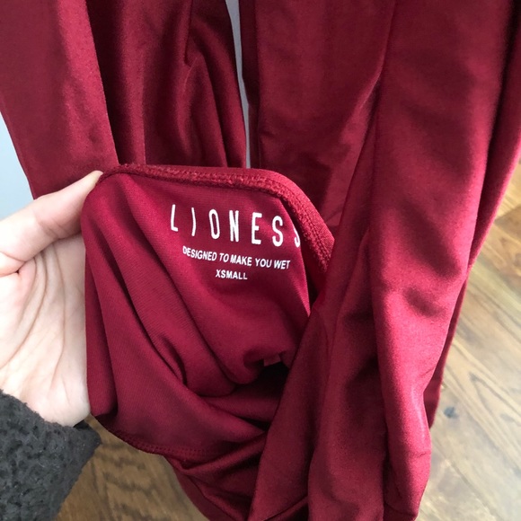 Red silk bodysuit showpo - Picture 3 of 5